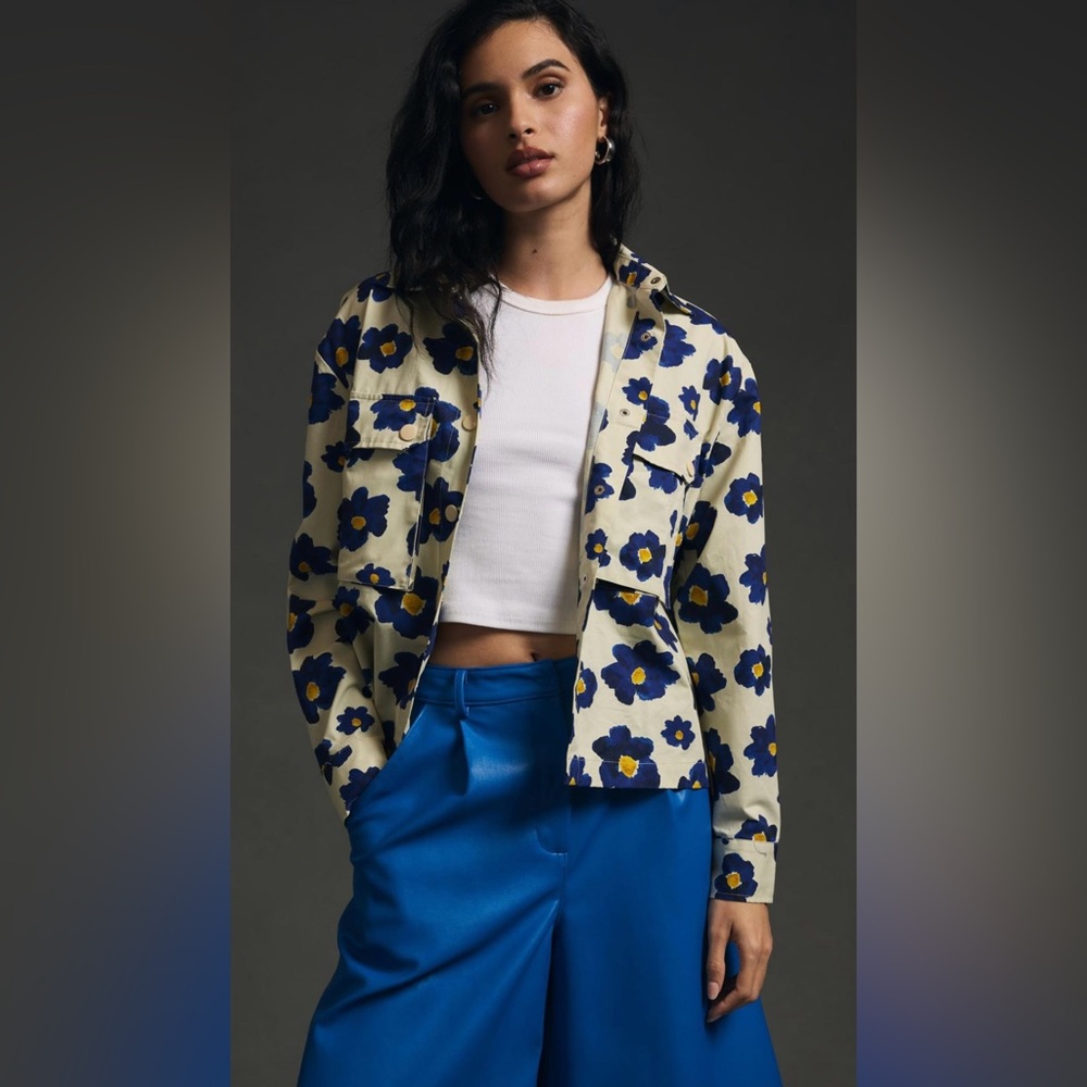 NWT Anthropologie Pepaloves Floral Jacket